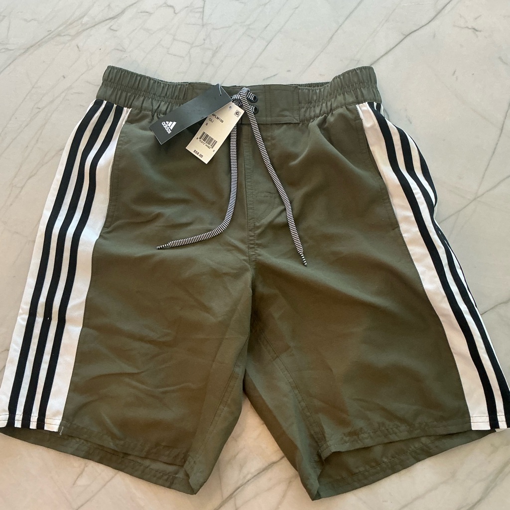 Adidas Olive Green Athletic Shorts